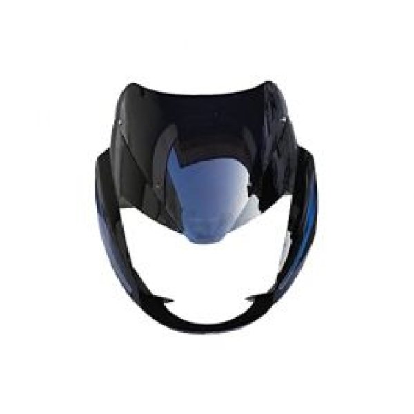NIKAVI N601 Head Light Visor Mask Compatible for Bajaj Pulsar Ug6 Bk-Blue