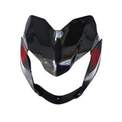 NIKAVI N607A Head Light Visor Mask Compatible for Bajaj Discover 100M Bk-Red