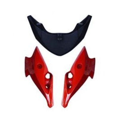 NIKAVI N641A Head Light Visor Mask Compatible for Yamaha Fz-S Red