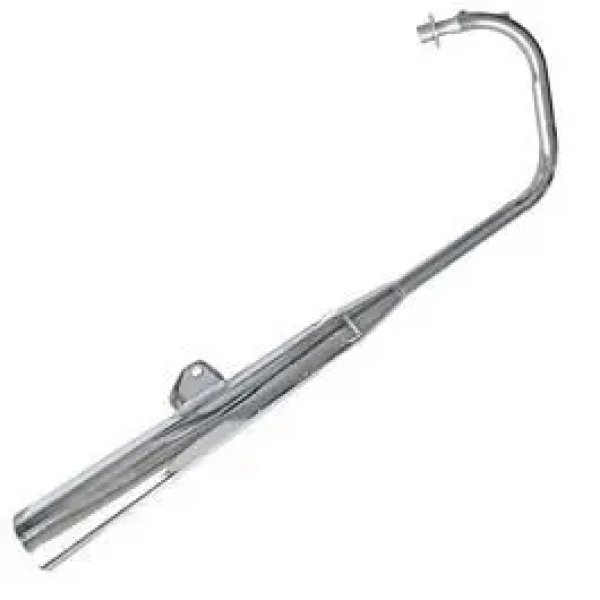 NIKAVI SLCP07 Silencer Compatible for Bajaj Boxer CT 100 (Chrome)