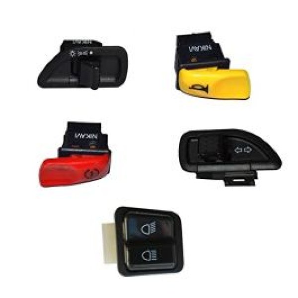 NIKAVI Start,Horn,Indicator,Headlight,Dim/Dip Modular Switches Compatible for TVS Wego/TVS Jupiter(Set of 5)(MS8+MS9+MS10+MS11+MS25)