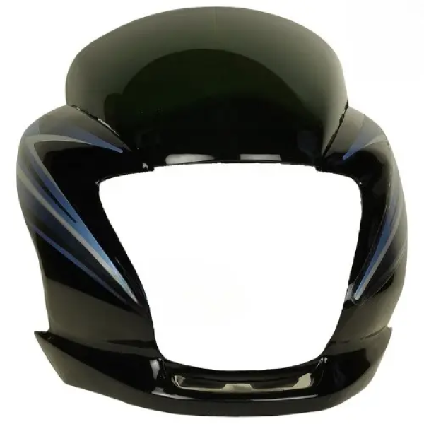 Passion Pro Headlight Visor Analog Model Black With Blue Sticker Genuine Headlight Visor - 2wheelerspares