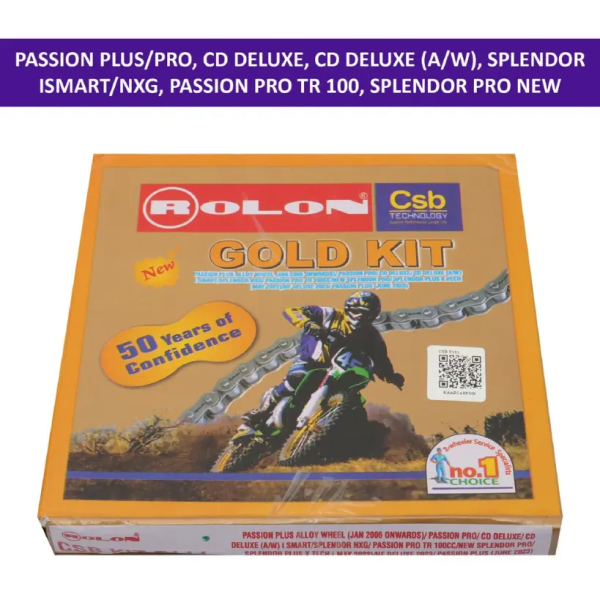 Rolon Chain Kit for Passion Plus, CD Deluxe, Splendor I-smart, Splendor Pro New