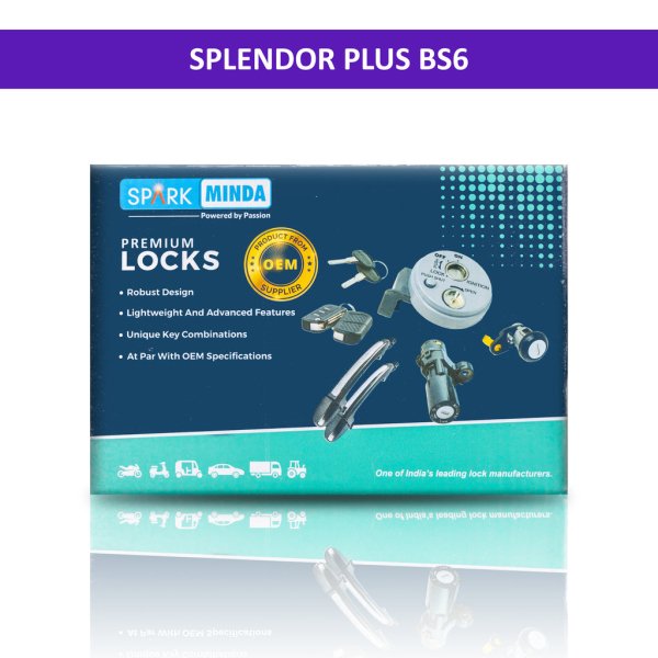 Spark Minda Lock Kit for Splendor Plus BS6