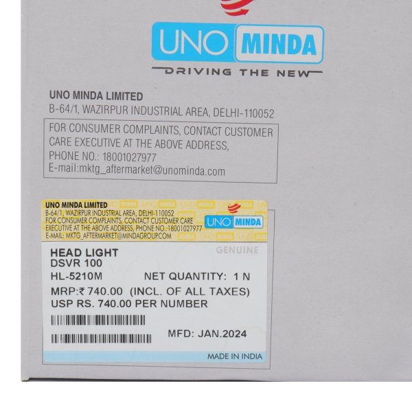 Uno Minda Head Light Assembly for Discover 100