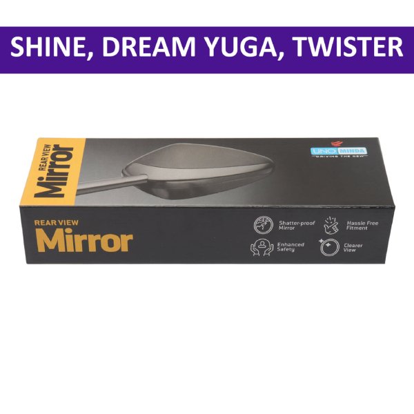 Uno Minda Mirror (Right) for Shine, Dream Yuga, Twister