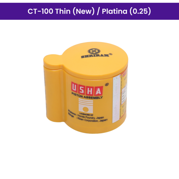 Usha Piston Kit (0.25) for CT 100, Platina
