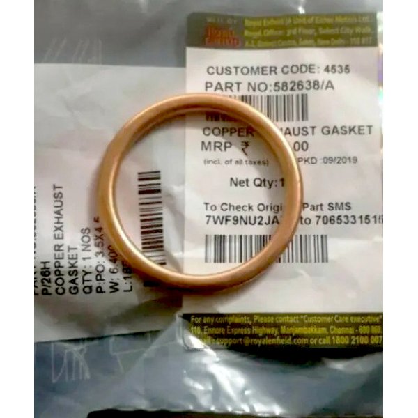 Copper Exhaust Gasket