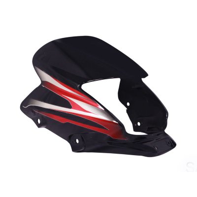 Headlight Visor Fit For Bajaj Platina 100 ES Black(Red Sticker)