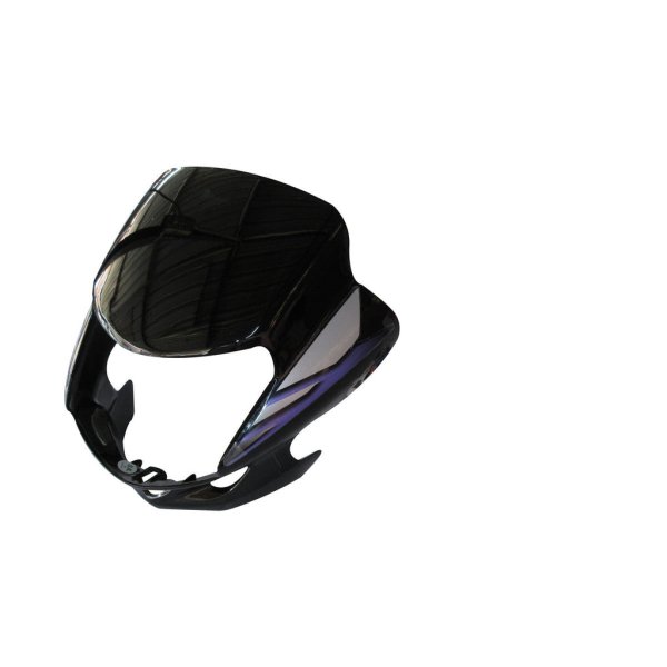 Headlight Visor Fit For Hero CD-Deluxe New Model Black (Blue Sticker)