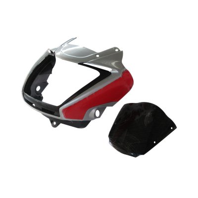 Headlight Visor Fit For Hero Splendor i-Smart Cloud Silver For Sport Red Bike