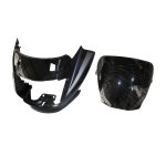 Headlight Visor Fit For Hero Super Splendor T-5 Black (Purple Sticker)