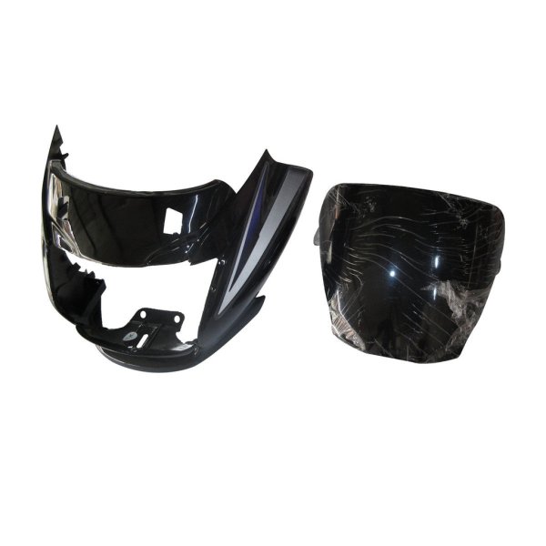 Headlight Visor Fit For Hero Super Splendor T-5 Black (Purple Sticker)