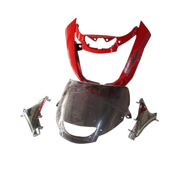 Headlight Visor Fit For With Glass & Garnish Hero CBZ Xtreme Sports Red