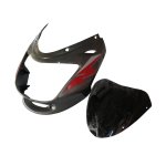 Headlight Visor With Glass Fit For Bajaj Caliber 115 Mouse Grey(Red Sticker)