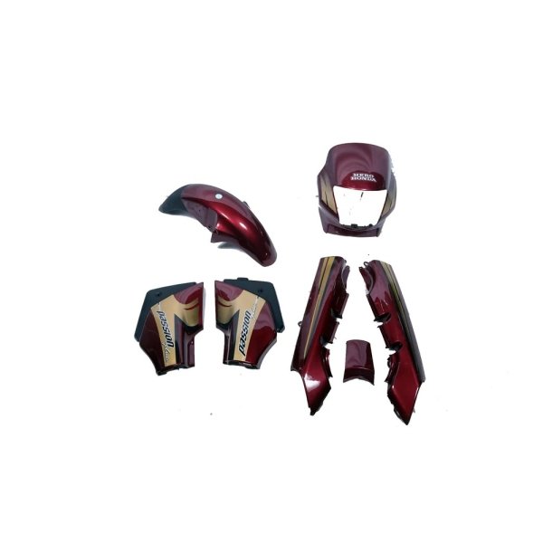 HERO HONDA PASSION PLUS BODY KIT WINE RED COLOR - Raj Automobiles