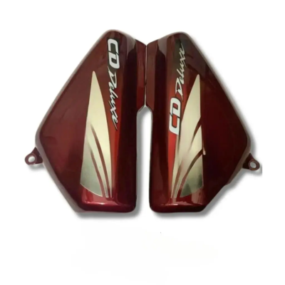 Side Panel for Hero CD 100 Deluxe | 2008 Model | Type2 Sticker | Wine Red Colour