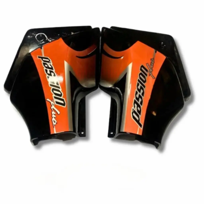 Side Panel for Hero Passion Plus | Black & Orange Colour