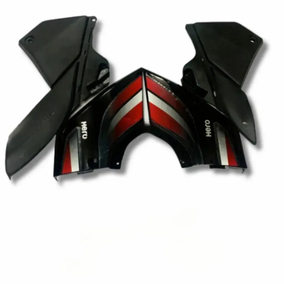 Side Panel for Hero Passion X Pro | Type 2 | Set of 4 | Black & Red Colour
