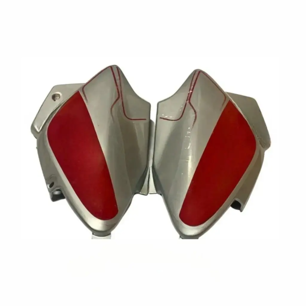 Side Panel for Hero Splendor iSmart | Type1 | Silver & Red Colour