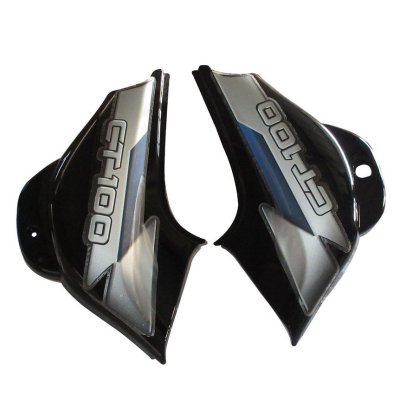 Side Panel / Side Cowl Set Fit For Bajaj CT-100 Black (Blue Sticker)