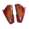 Side Panel / Side Cowl Set Fit For Hero CD-Deluxe New Model (Self Start) Candy Blazing Red (Orange Sticker)