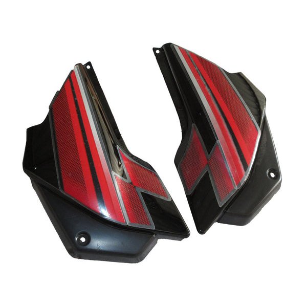 Side Panel / Side Cowl Set Fit For Hero Glamour Latest Black Colour For Sports Red Bike