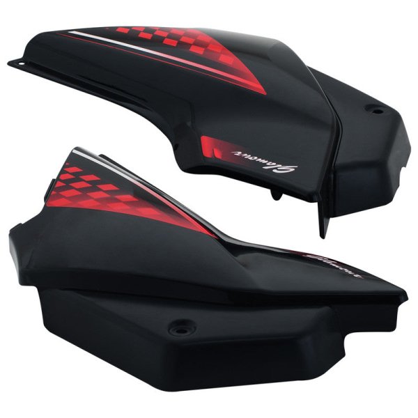 Side Panel / Side Cowl Set Fit For Hero Glamour Latest New Model Type-6 Black For Red Bike