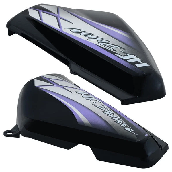 Side Panel / Side Cowl Set Fit For Hero HF-Deluxe Black (Blue Sticker)