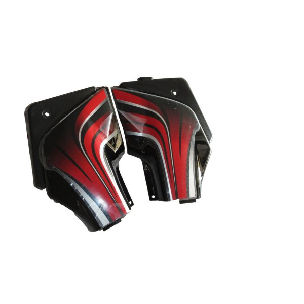 Side Panel / Side Cowl Set Fit For Hero Passion Pro Digital Black Col. For Sports Red Bike