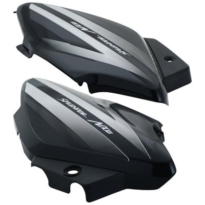 Side Panel / Side Cowl Set Fit For Hero Splendor NXG Latest Black (Silver Sticker)