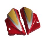 Side Panel / Side Cowl Set Fit For Hero Splendor Plus Candy Blazing Red (Golden Sticker)