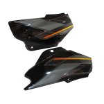 Side Panel / Side Cowl Set Fit For Hero Super Splendor Black (Majanta Sticker)
