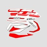Stckr Set Pulsar 200NS BS6 Red Tank (NAR1124)