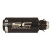 Basic Short Style 51 MM Inlet Stainless Steel Universal Slip-On Without DB Killer Short Size - Black