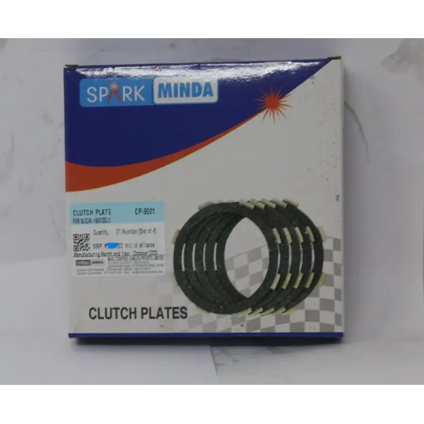 Clutch Plates Set of 4 For Suzuki Heat | Zeus | Hayate | Spark Minda
