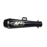 Cone Style Fiber Tip 51 MM Inlet Stainless Steel Universal Slip-On without DB Killer Mid Size - Black