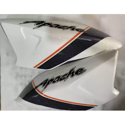 Cover Fuel Tank Pearl White Left Side For Apache RTR 160 2V | TVS