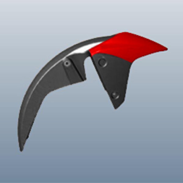 Front Fender Sub Assy Black-Red For Xtreme 125 | Hero