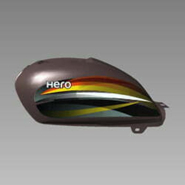 Fuel Tank Assembly Complete (metallic Brown) For Hero Splendor Pro