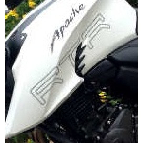 Fuel Tank Cover Left Side White For TVS Apache RTR 200 4V