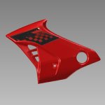 Fuel Tank Panel Red | Left | Glamour (2017-2019) | Hero