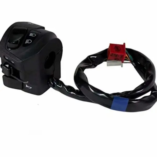 Handle Bar Switch-LEFT HAND WITH WIRE COUPLER (ZEUS) (UNO MINDA)