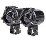 HJG Y Lens Ultra Wide LED Fog Lights for Royal Enfield Motorcycles (Pair with wiring)