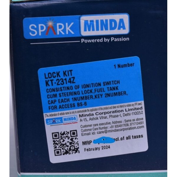 Lock Set For Suzuki Access 125 BS6 | Spark Minda