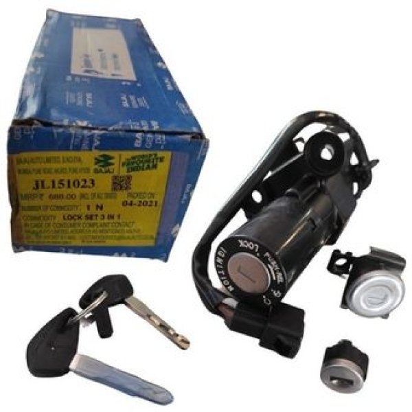 Lock Set (Set of 3) For Bajaj Pulsar NS 200|Dominar 400