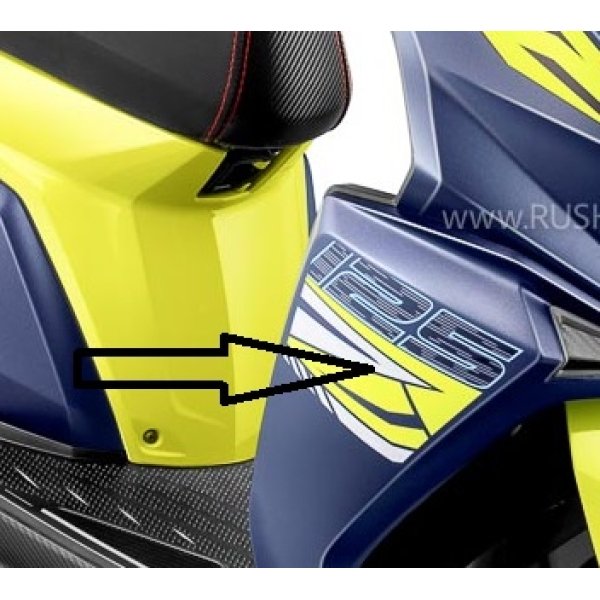 Panel Bottom Right Side XT Neon Green Blue For Ntorq 125 | TVS