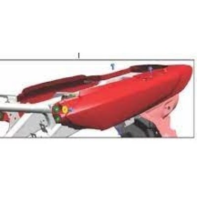 Seat Cowl Assy Red For Bajaj Platina 110 H-Gear