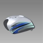 Set Fuel Tank Silver Metallic For Hero Splendor Plus