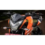 Side Mask Head lamp Left Side Satin Black & Fairy Orange For Pulsar NS 125 | Bajaj